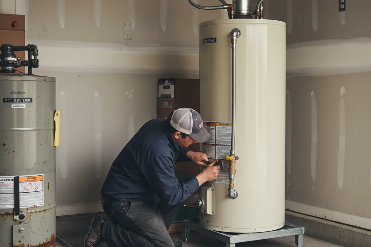 Water heater and shutoff valve replacement in Sudbury