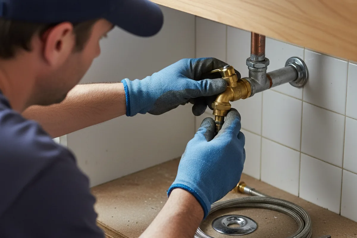 Shutoff valve and fitting work during Emergency Plumbing in Sudbury